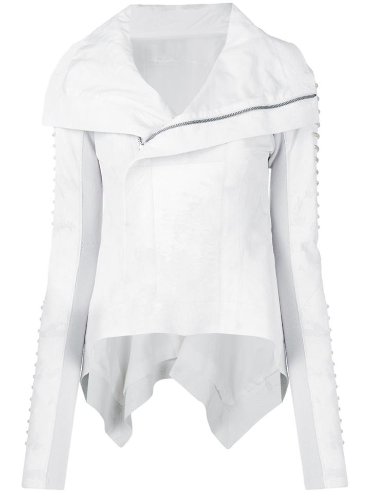 Rick Owens Naska Biker Jacket - White