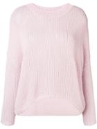 Max & Moi Cashmere Oversized Sweater - Pink & Purple