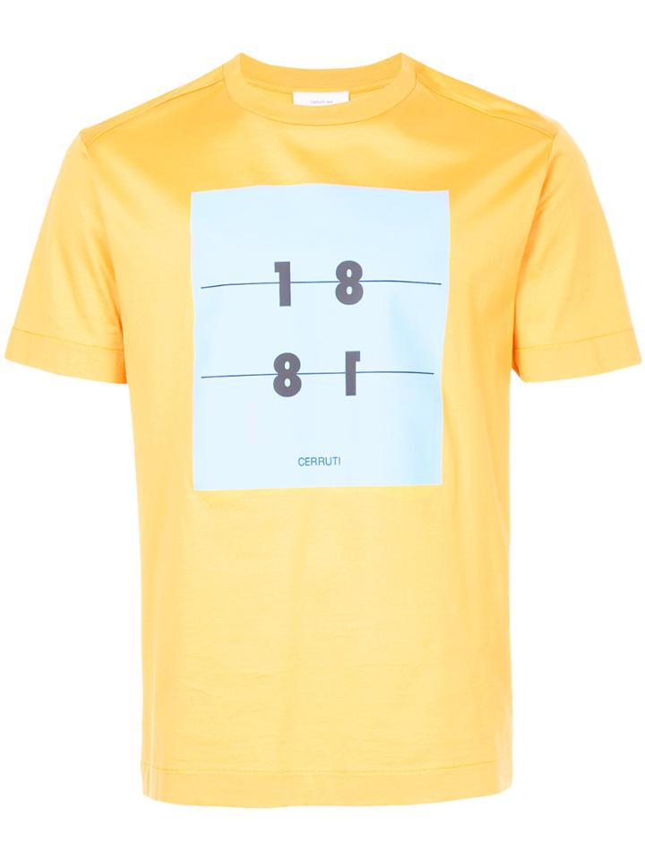 Cerruti 1881 Printed Front T-shirt - Yellow & Orange