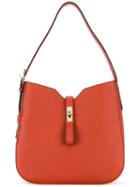 Bally Flip Lock Shoulder Bag, Women's, Yellow/orange, Leather