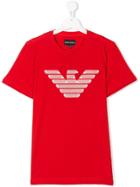 Emporio Armani Kids Teen Logo T-shirt - Red