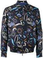 Fendi Printed Jacket, Men's, Size: 50, Blue, Silk/cupro