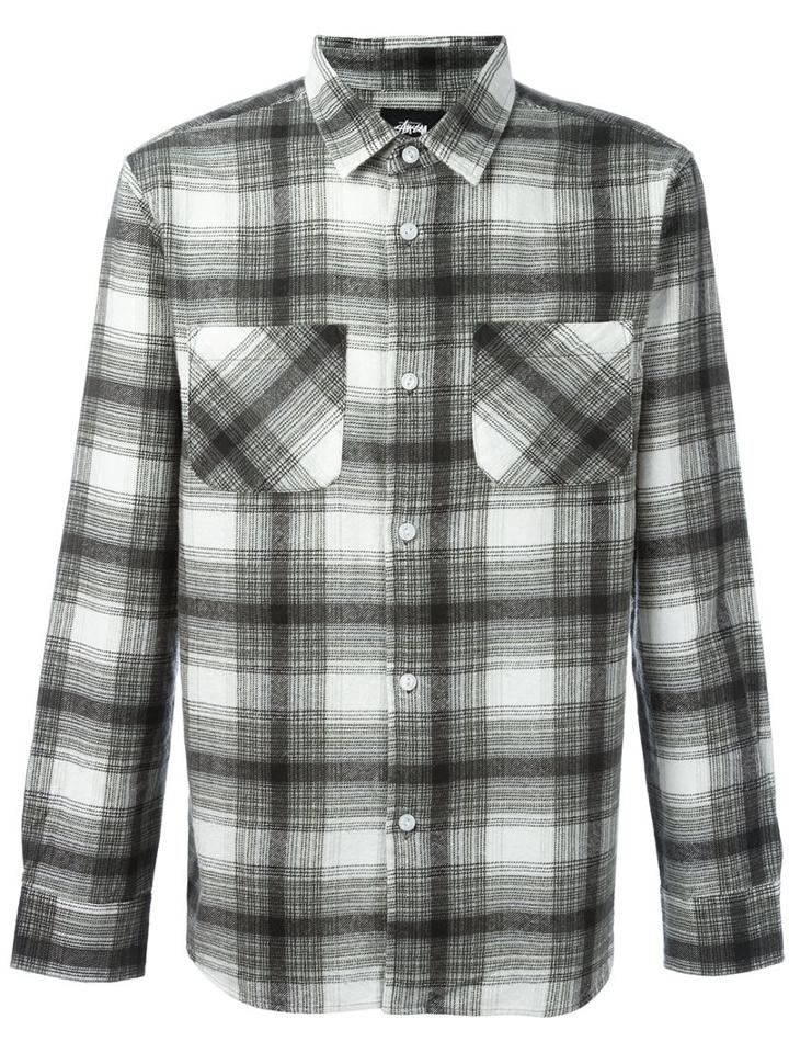 Stussy Plaid Shirt, Men's, Size: Small, Black, Cotton