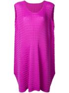 Pleats Please By Issey Miyake Pleated Tank Dress - Pink & Purple