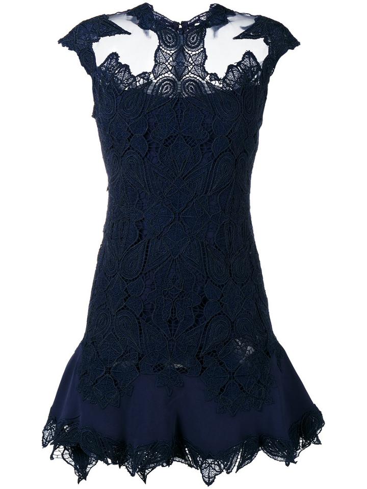 Jonathan Simkhai Macrame Lace Mini Dress, Women's, Size: 6, Blue, Viscose/acetate/spandex/elastane/rayon