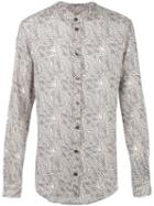 Armani Collezioni Printed Shirt, Men's, Size: Xl, Linen/flax
