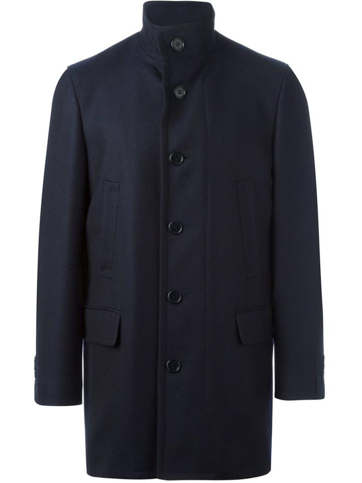 Canali Stand Up Collar Coat