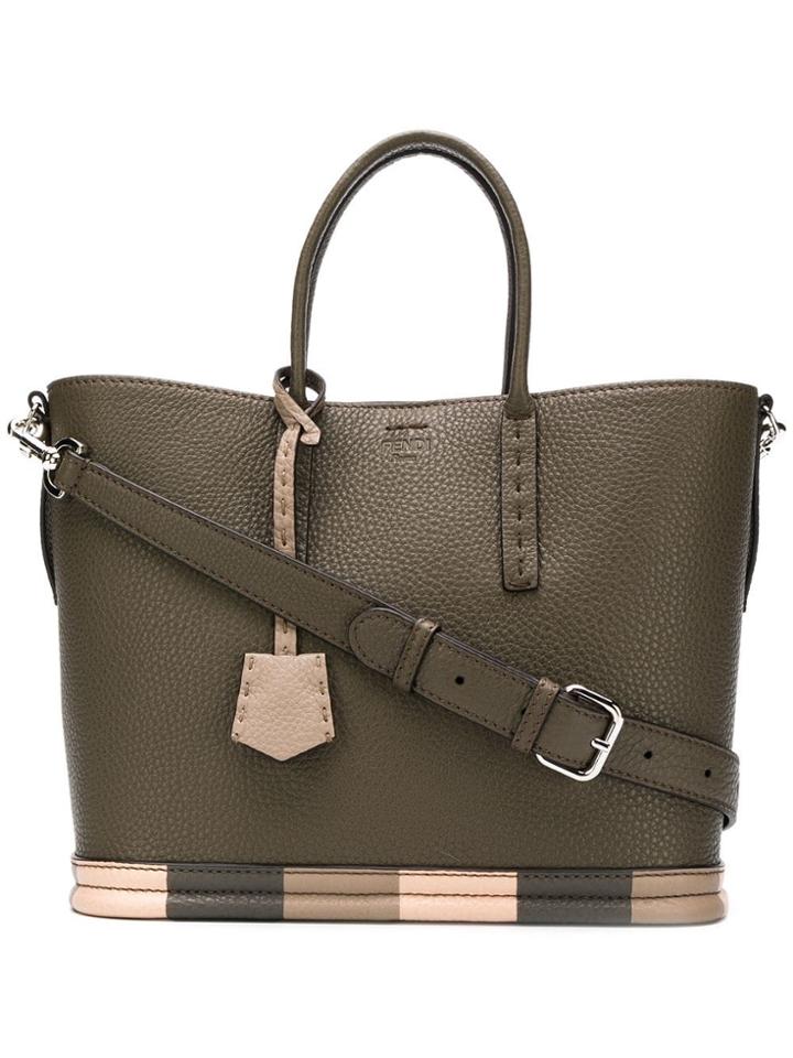 Fendi Top Handle Tote - Green