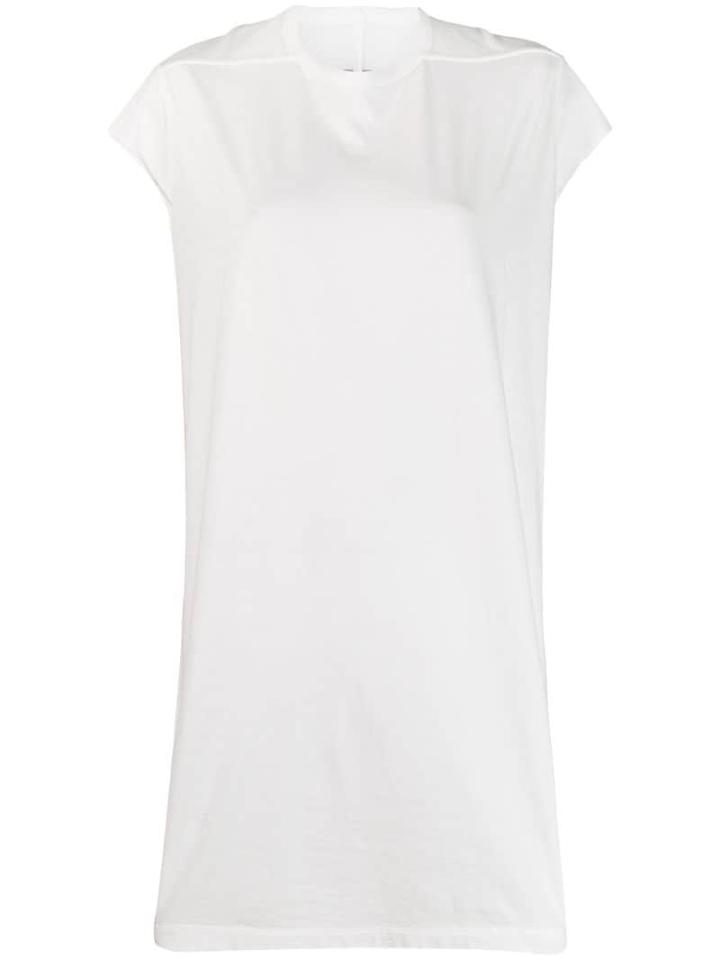 Rick Owens Short Sleeve Long T-shirt - White