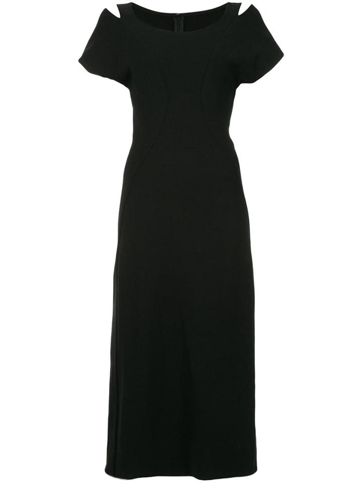 Yohji Yamamoto Vintage Short-sleeve Flared Dress - Black