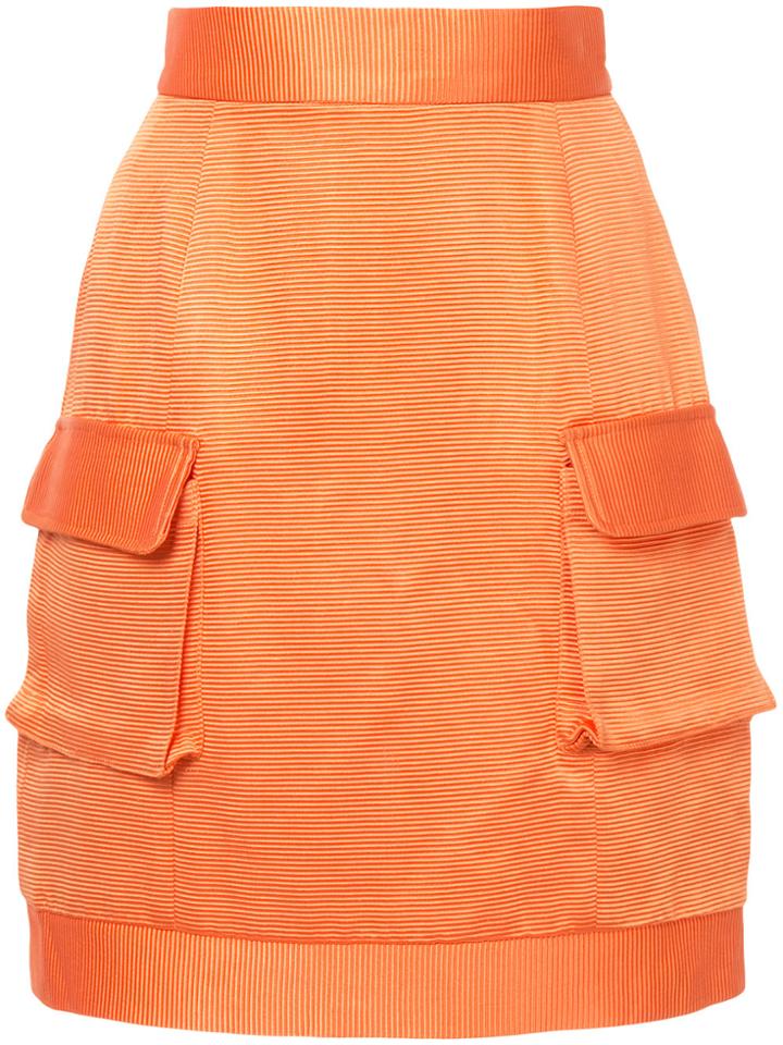 Bambah Straight Cargo Skirt - Yellow & Orange
