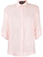 Styland Rolled Sleeve Shirt - Pink