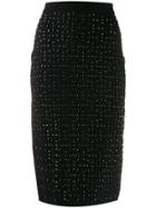 Michael Michael Kors Studded Knit Pencil Skirt - Black