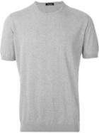 Roberto Collina Classic T-shirt, Men's, Size: 50, Grey, Cotton