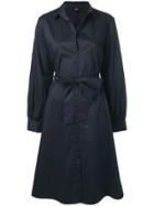 Ps Paul Smith Tie Waist Shirt Dress - Blue