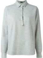 Joseph Henley Jumper, Women's, Size: 40, Grey, Silk/polyamide/viscose/virgin Wool