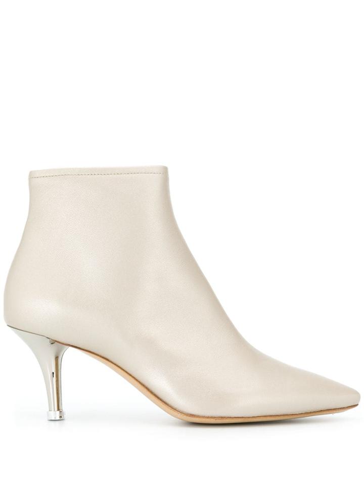Agl Contrast Heel Boots - Gold