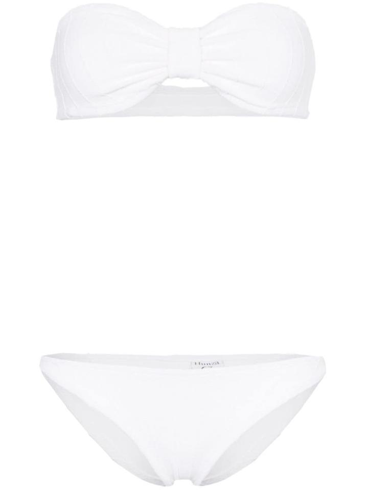 Hunza G Jean Nile Bandeau Bikini - White