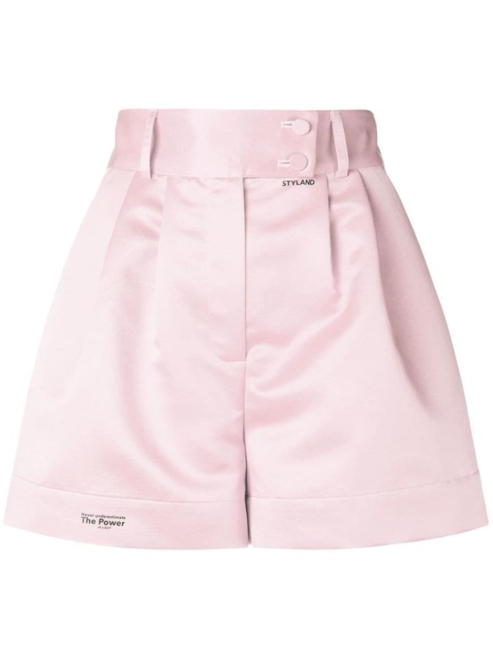Styland Wide-leg Shorts - Pink & Purple