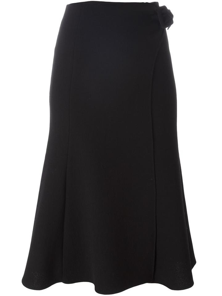 Ermanno Scervino High-rise A-line Skirt, Women's, Size: 40, Black, Wool