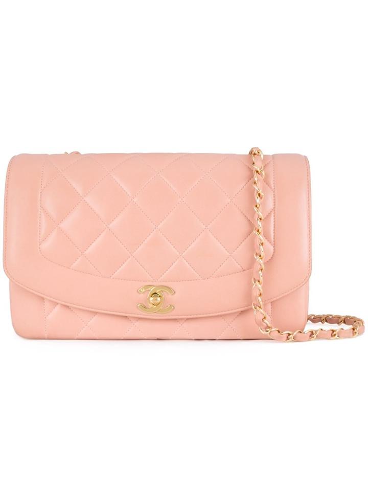 Chanel Vintage Classic Flap Shoulder Bag, Women's, Pink/purple