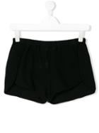 Andorine - Elasticated Waist Running Shorts - Kids - Cotton - 14 Yrs, Black
