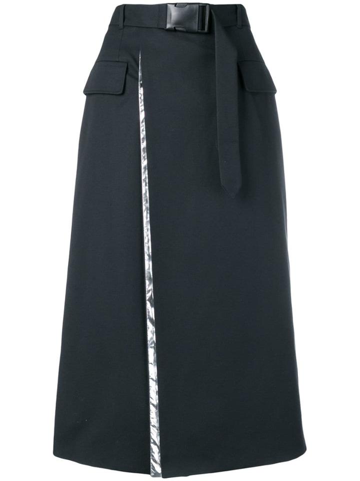 Maison Margiela Wrap-around Belted Skirt - Blue
