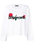 Undercover Embroidered Rose Sweatshirt - White