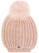 Moncler Classic Knitted Beanie Hat - Pink & Purple
