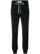 Miu Miu Crystal Embellished Track Pants - Blue