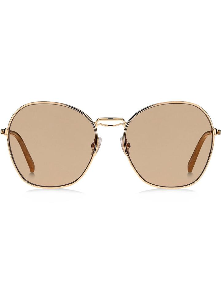 Max Mara Round Frame Sunglasses - Gold