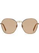 Max Mara Round Frame Sunglasses - Gold