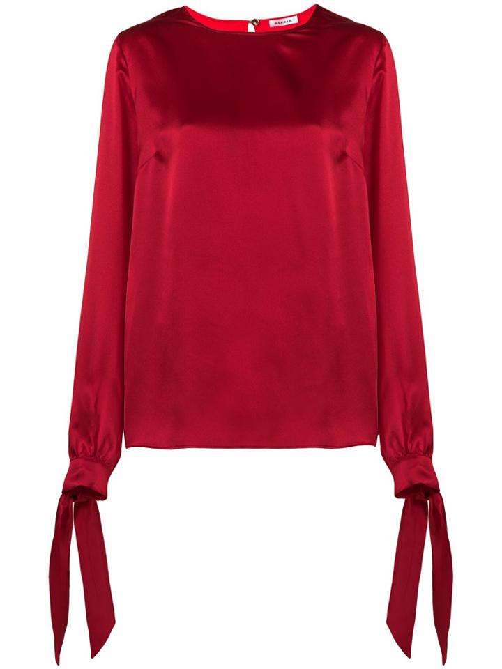 P.a.r.o.s.h. Tie Sleeves Blouse - Red