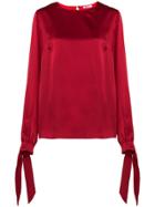 P.a.r.o.s.h. Tie Sleeves Blouse - Red