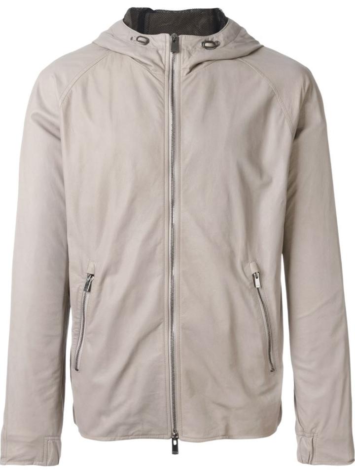 Drome Hooded Jacket, Men's, Size: Small, Nude/neutrals, Leather/nylon