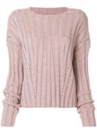 Dondup Classic Knitted Top - Pink & Purple