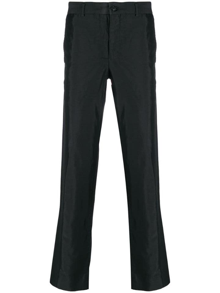 Comme Des Garçons Homme Plus Silk Effect Trousers - Black