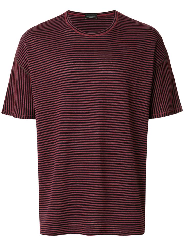 Roberto Collina Striped T-shirt - Pink & Purple