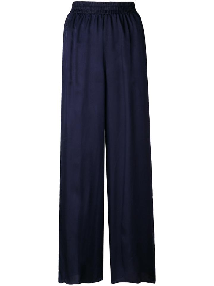 Nude Elastic Waist Trousers - Blue