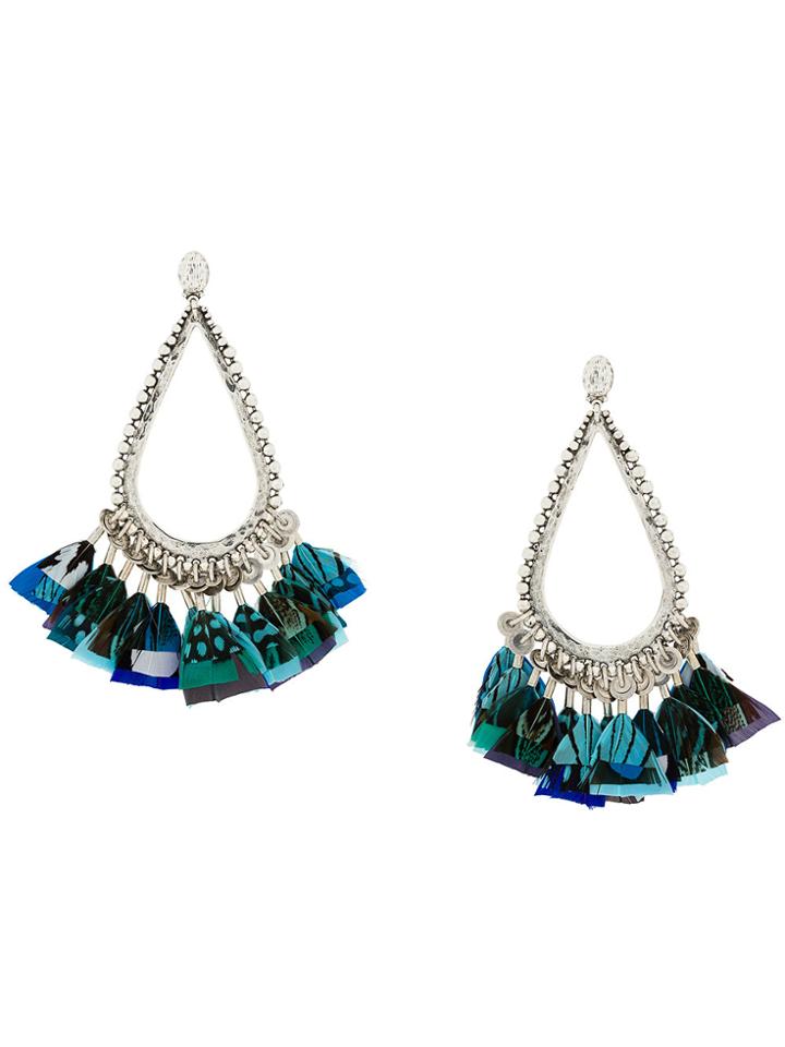 Gas Bijoux Bibi Plume Earrings - Metallic