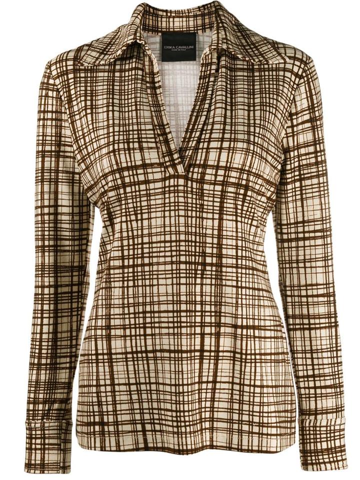 Erika Cavallini Checked Print Shirt - Neutrals