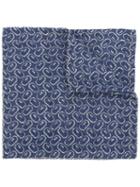 Fashion Clinic Timeless Printed Pocket Square, Men's, Blue, Silk