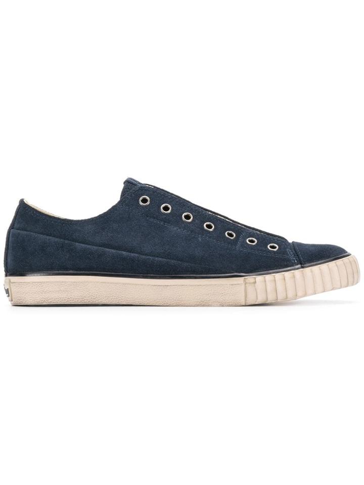 John Varvatos Denim Laceless Sneakers - Blue