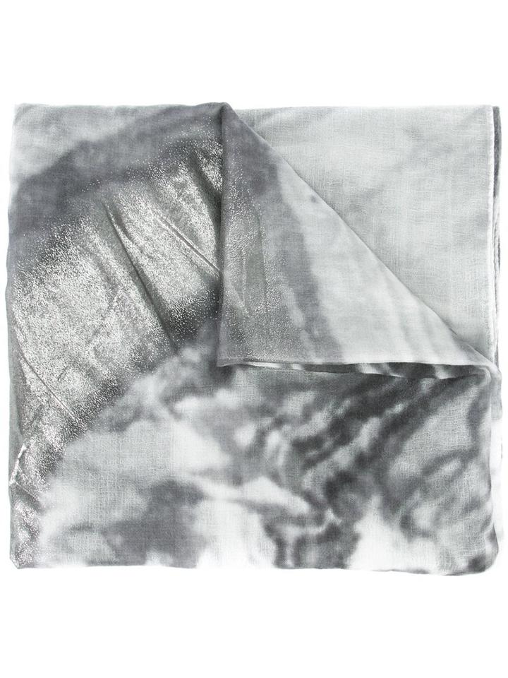 Brunello Cucinelli Metallic Effect Scarf, Women's, Grey, Cashmere