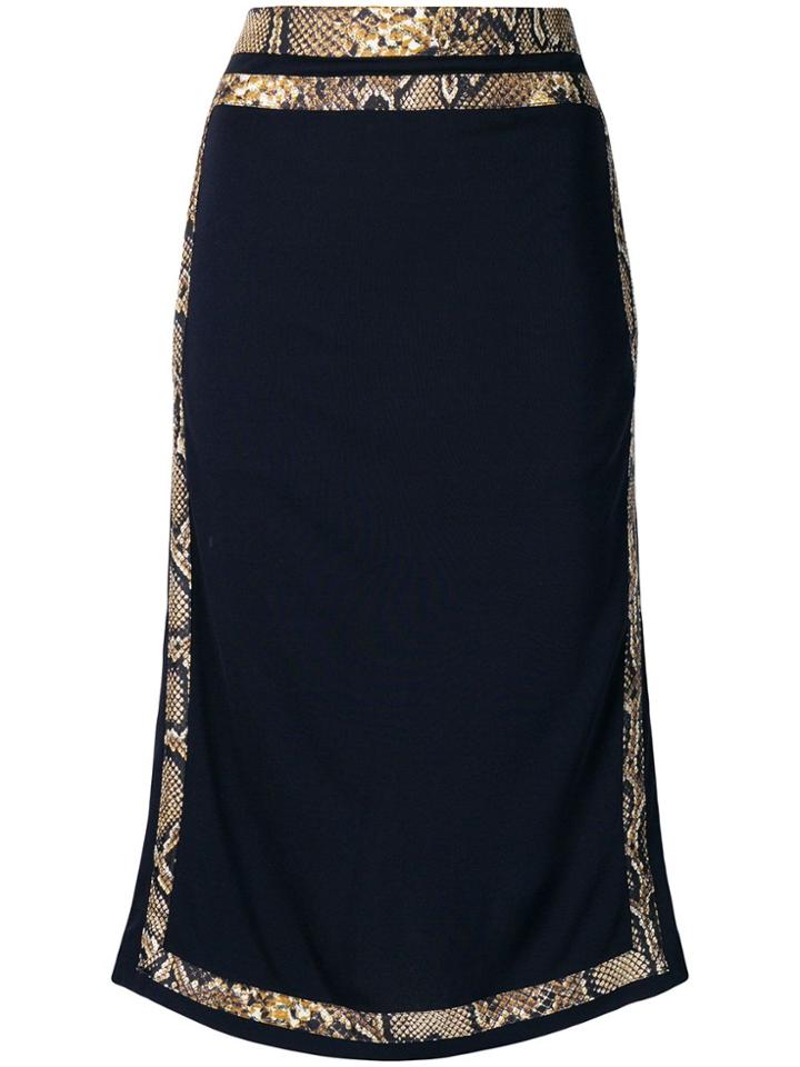 Victoria Beckham Contrast Trim Skirt - Blue