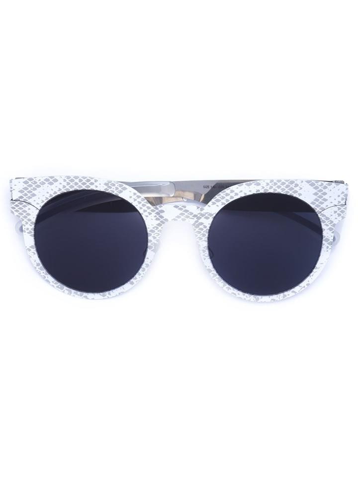 Mykita 'maison Margiela' Python Transfer Sunglasses - Black