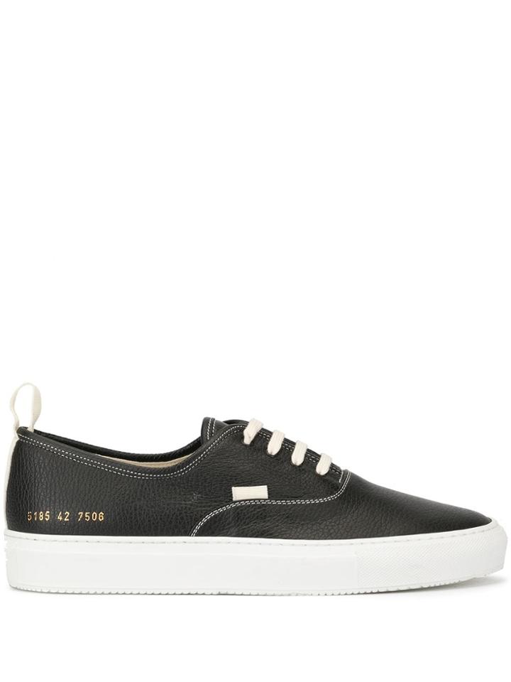 Common Projects Pebbled Leather Low-top Sneakers - Black