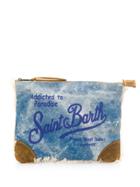 Mc2 Saint Barth Logo Zipped Clutch - Blue