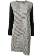 Y's Long-sleeve Check Dress - Black