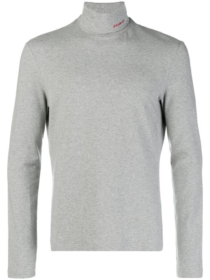 Calvin Klein 205w39nyc Logo Polo Neck - Grey